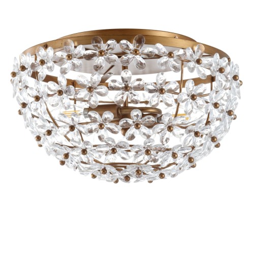 JONATHAN Y Lighting Isabelle 2 Light 16" Wide LED Flush Mount Bowl Ceiling Fixture