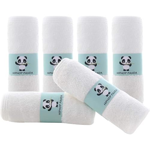 HIPHOP PANDA Ultra Soft Baby Washcloths, 2-Layer Absorbent Wash Cloths