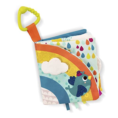 B. toys – Interactive Soft Baby Book – Rainbow Sunshine – Baby Developmental toy – Cloth Book for Babies – Sensory Features – 6+ Months
