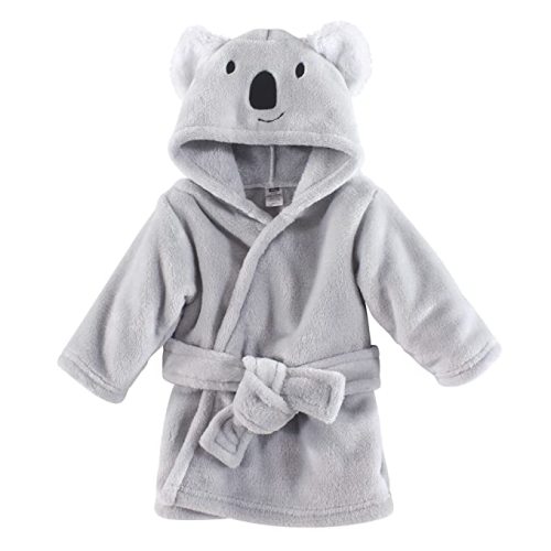Hudson Baby Unisex Baby Plush Animal Face Bathrobe, Koala, 0-9 Months