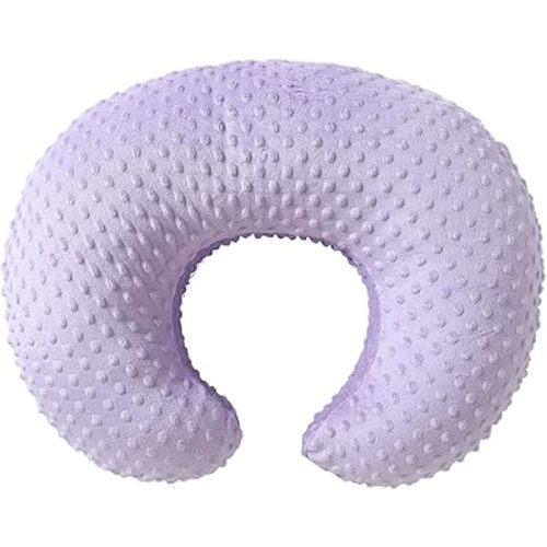 Nursing Pillow Cover Breastfeeding Pillow Cases Plush Dot Slipcover (Orchid)