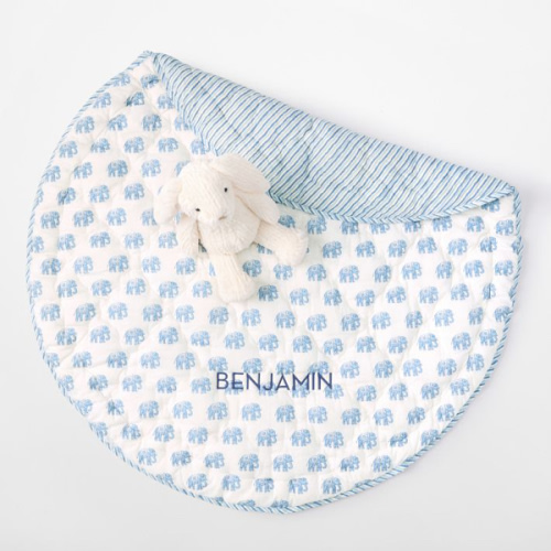 Block Print Quilted Play Mat