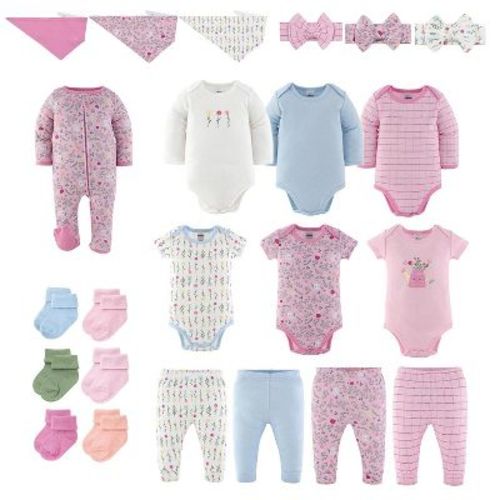 The Peanutshell Bloom & Grow Baby Girl Clothes, Cotton Baby Girl Outfits, 3-6 Months, 23 Piece Set