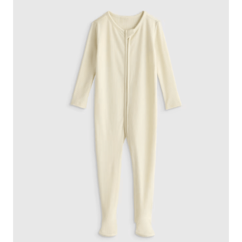 Softest Rib Footie in Ivory