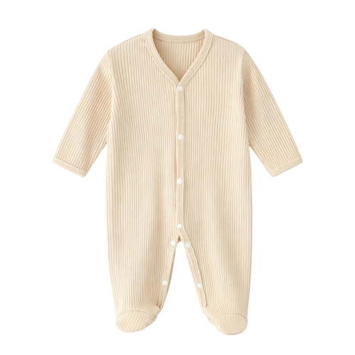 XUNKUSGA Baby Clothes Cotton Soft Long Sleeve Button Baby Boys' Footies & Rompers Comfortable Skin-Friendly Unisex Baby Boy Girl Romper Jumpsuit,0-6 Months