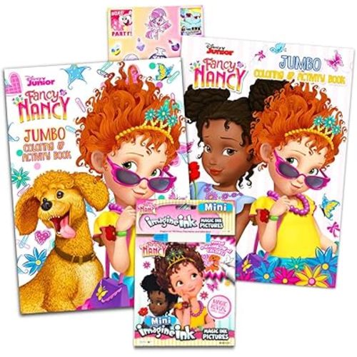 Disney Fancy Nancy Coloring Book Bundle - 2 Fancy Nancy Books, 100+ Pages Total with Stickers and More (Fancy Nancy Party Pack)
