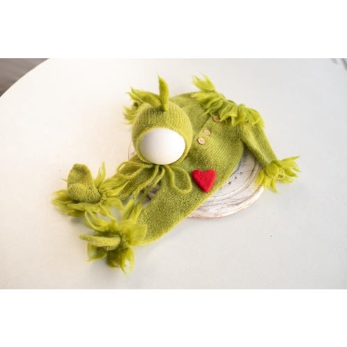 Newborn baby boy Knitted romper & Sleep Hat,Newborn Boy Outfit ,Newborn Photography Props,Newborn boy photoshoot outfit,Newborn photo prop