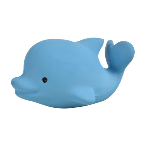 Dolphin Organic Natural Rubber Rattle, Teether & Bath Toy