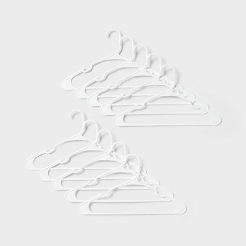 50pk Plastic Hanger White - Brightroom™