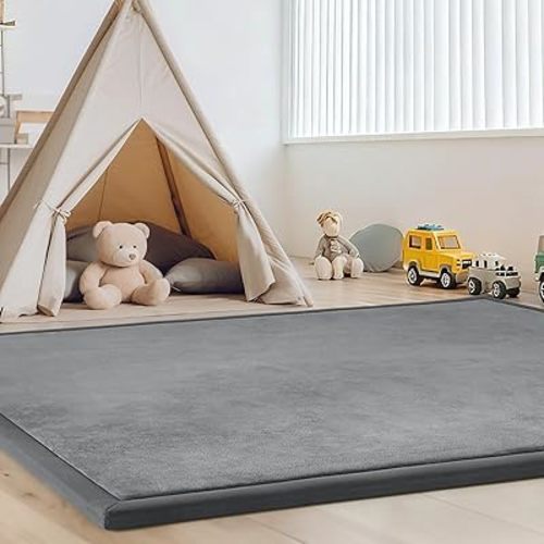 Baby Play Mat 1.3" Thick-50 X50 Rug Mat for Floor, Tatami Mats,Grey