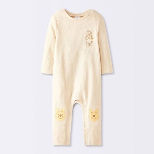 Baby Long Sleeve Winnie the Pooh Romper - Cloud Island™ Tan 0-3M