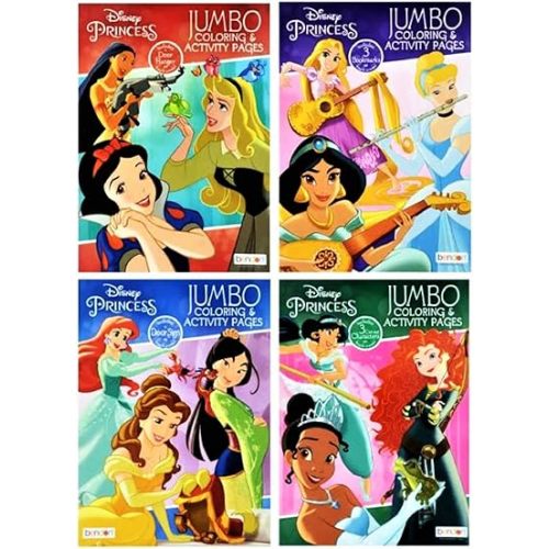 Disney Princess Jumbo Coloring & Activity Books, 4-ct Set
