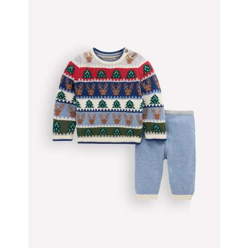 Fair Isle Knitted Play Set - Multi Festive | Boden USA