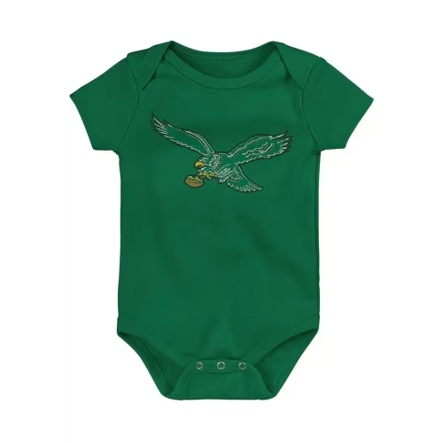 Philadelphia Philadelphia Eagles KELLYGREEN Baby Primary Logo Newborn One Piece - 133413136
