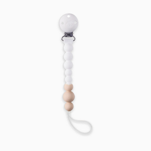 Loulou Lollipop Pacifier Clip - White