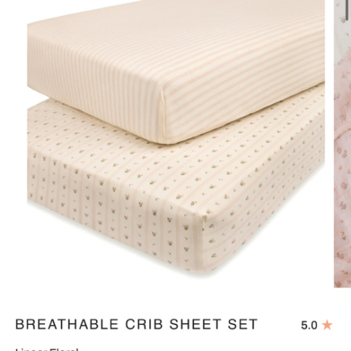 Linear Floral Crib Sheet Set Crib Sheet Set – Ely's & Co.