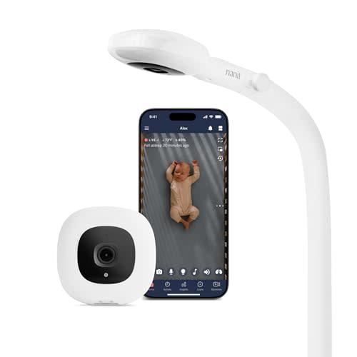 Nanit Pro Smart Baby Monitor - 1080p Wi-Fi Video Camera, 2-Way Audio, See Your Baby from Anywhere, Sound/Motion/Cry Notifications, Night Vision