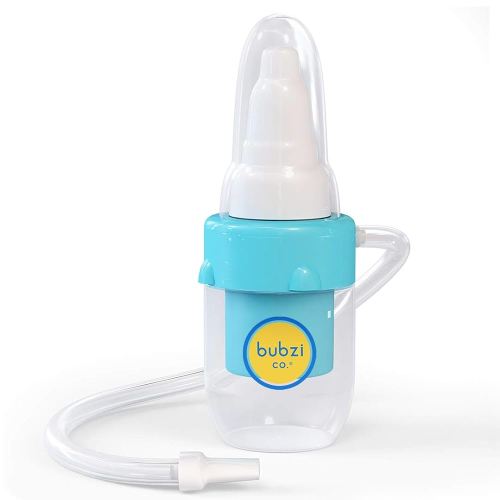 Bubzi Co Quick-Relief Baby Nasal Aspirator, Baby Nose Sucker for Sinus Congestion Relief, Reusable Snot Remover with Storage Case