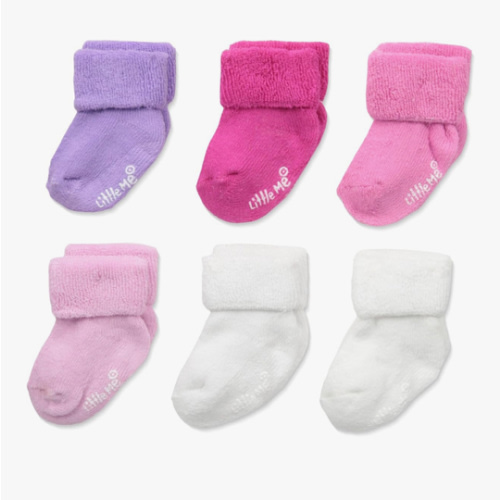 Little Me baby-girls 6 Pack Variety Socks
