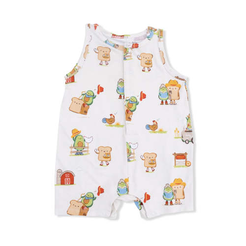 Sleeveless Shortie Romper, Avocado Toast American Gothic