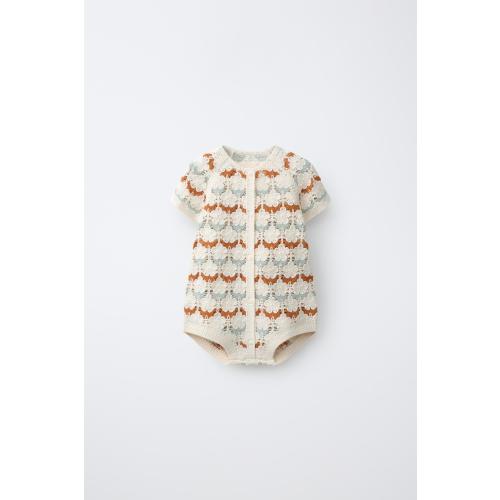 CROCHET KNIT JUMPSUIT - Ecru | ZARA United States