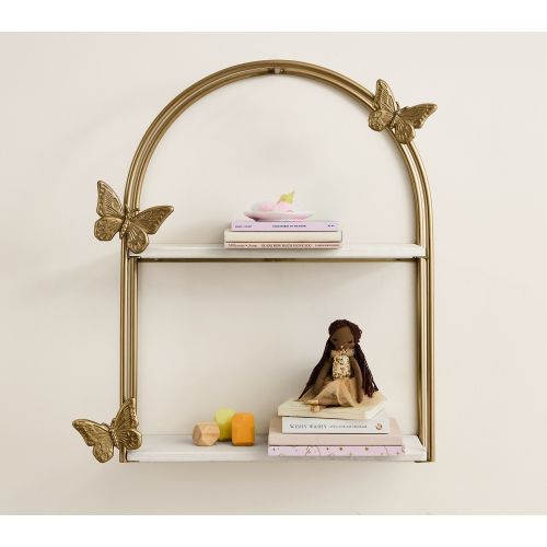 Gold Butterfly Tiered Shelf | Pottery Barn Kids