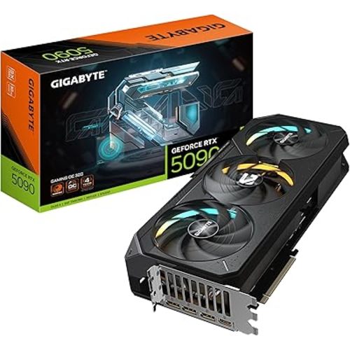 Gigabyte GeForce RTX 5090 Gaming OC 32G Graphics Card - 32GB GDDR7, 512bit, PCI-E 5.0, 2550MHz Core Clock, 3 x DP 2.1a, 1 x HDMI 2.1b, NVIDIA DLSS 4, GV-N5090GAMING OC-32GD