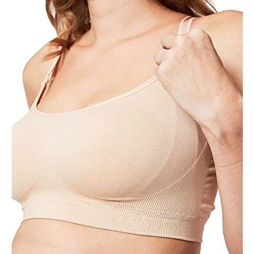 Cake Maternity Cotton Candy Wirefree Nursing Bra for Breastfeeding, Seamless Maternity Sleep Bra Size: Medium Color: Nude