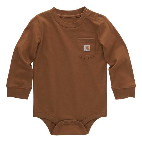 Baby Carhartt Pocket Long Sleeve Onesie