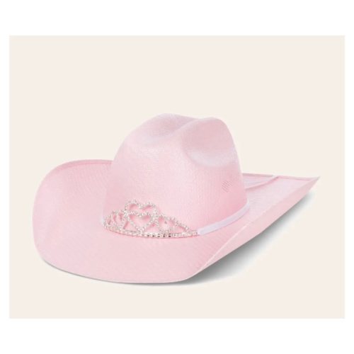 M&F Double S Girls' Pink Sancho Hat With Tiara - Cavender's