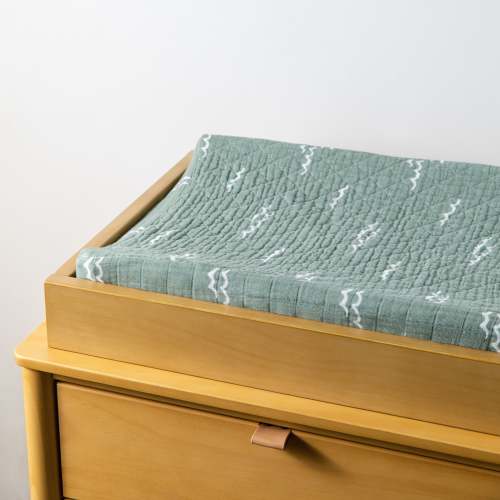 Quilted Changing Pad Cover in GOTS Certified Organic Muslin Cotton