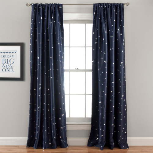 Lush Decor 2 Piece Star Blackout Curtain Set