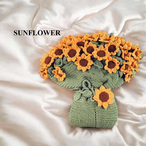 Crocheted blanket, Handmade sunflower blanket, Wedding Gift,Birthday Gift,Crochet Flower Blanket,Sunflower blanket, Baby Gift, Rose blanket