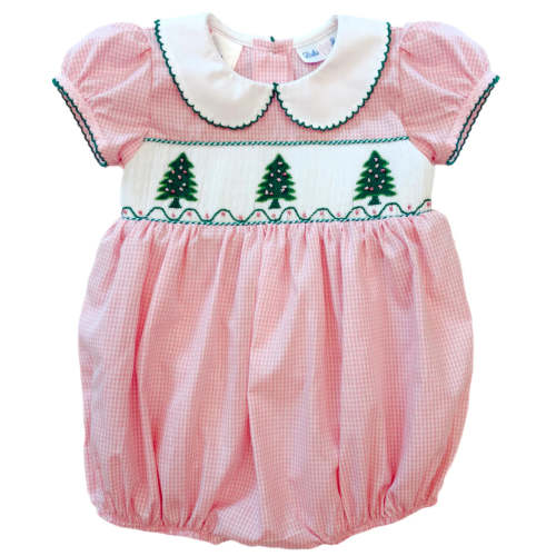 Christmas Tree Smocked Bubble