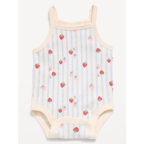 Printed Ribbed Cami Bodysuit for Baby