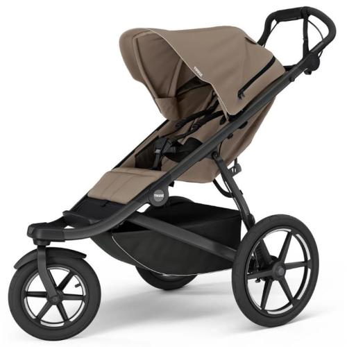 Thule - Urban Glide 3 Single Jogging Stroller + Cup Holder, Tinted Taupe (Brixy Exclusive)