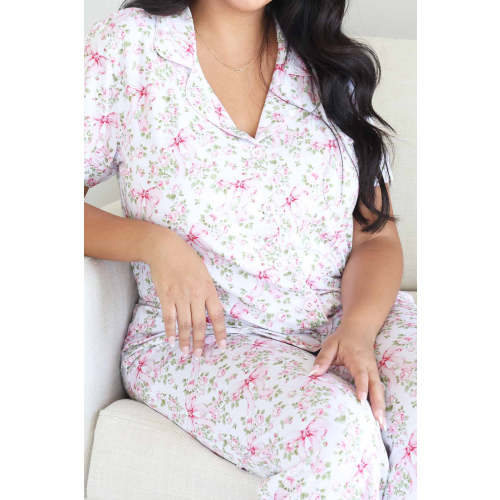 Women's Two Piece Flare Lounge Set | Bows in Bloom