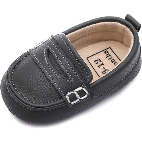 Infant Baby Boys Girls Toddler Loafers Moccasins Dress Shoes