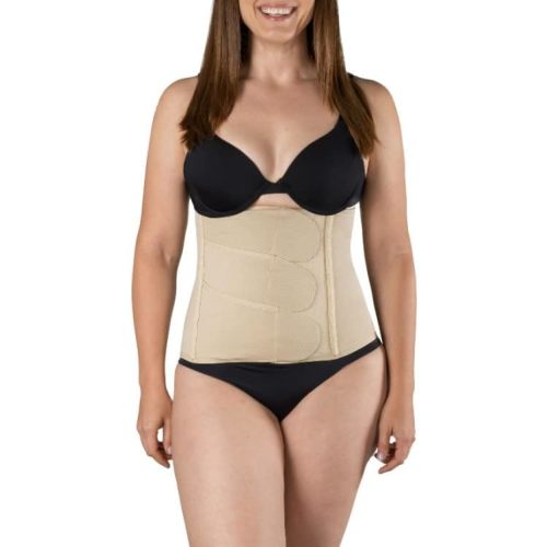 MISTY PHASES Postpartum Belly Wrap Support Belt, Belly Band Wrap For Recovery, Postpartum Fajas Abdominal Binder For Women (Beige, Small)
