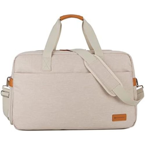 Nordace Siena Weekender Smart Duffel Bag with USB Charging Port and Water Resistant - Travel Getaway Duffel Bag (Beige)