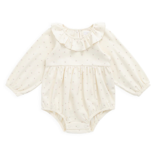 Organic Cotton Clemence Playsuit - Ditsy Cherries – Jamie Kay USA