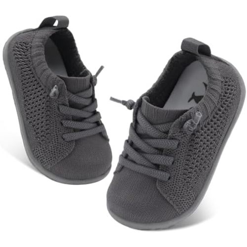 FEETCITY Lightweight Baby First Walking Shoes Boys Girls Slip On Shoes Breathable Baby Sock Shoe Barefoot Infant Sneakers