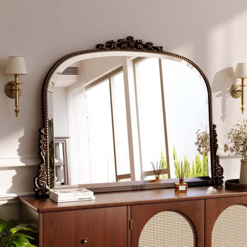 YVANLA 27"x36" Vanity Bathroom Mirror Decor Wall Mirror, Antique Bronze