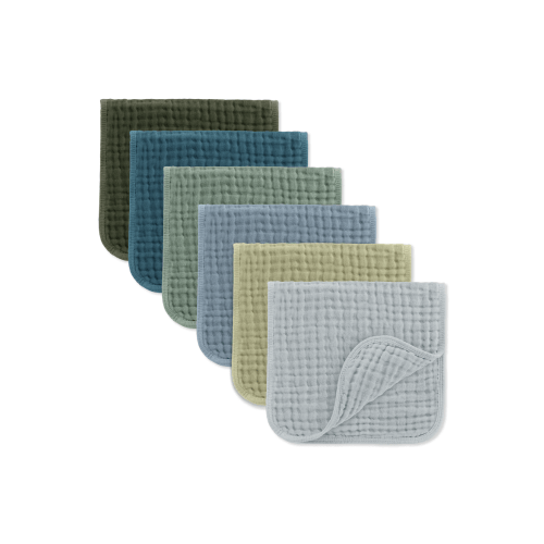 Muslin Burp Cloths - Pack of 6