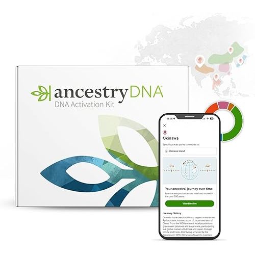 AncestryDNA Genetic Test Kit: Personalized Genetic Results, DNA Ethnicity Test, Origins & Ethnicities, Complete DNA Test