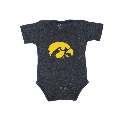 Hawkeyes Iowa Hawkeyes BLACK Baby Primary Logo Design One Piece - 31800261