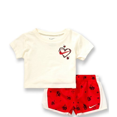 Nike Baby Girls Short Sleeve Cherry Tee & Tempo Shorts 2-Piece Set
