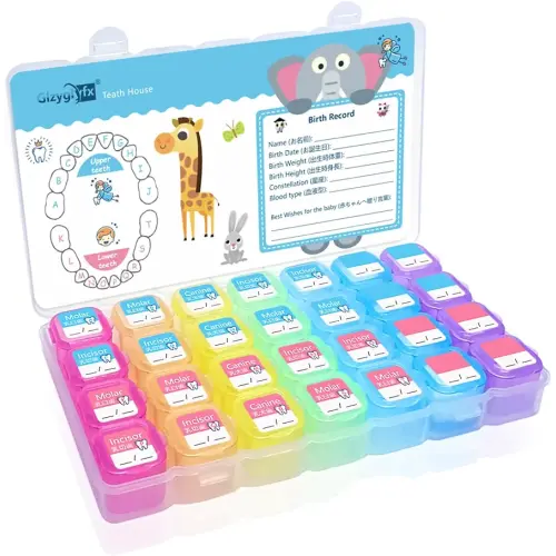 Tooth Fairy Box, Tooth Holders For Kids Keepsake, Tooth Container Box Gift, Fetal Hair Umbilical Container For Boy Or Girl, PP Material Allows You To Easily Store Your Baby's Lost Teeth.