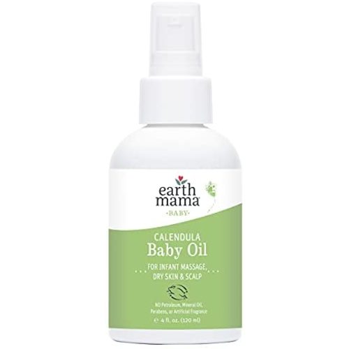 Earth Mama Calendula Baby Oil for Infant Massage, 4-Fluid Ounce