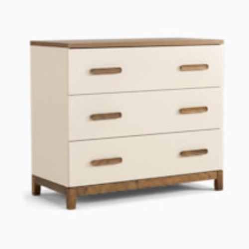 dadada Lala Little 3-Drawer Dresser - Almond Milk/Walnut